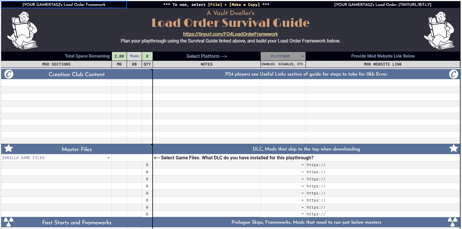 Load Order Framework Basic Template