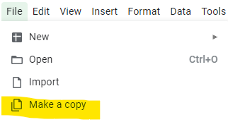 File > Make a Copy