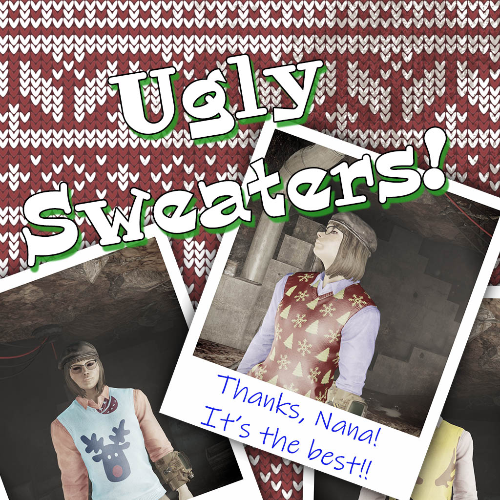 Ugly Sweaters! Happy Holidays!